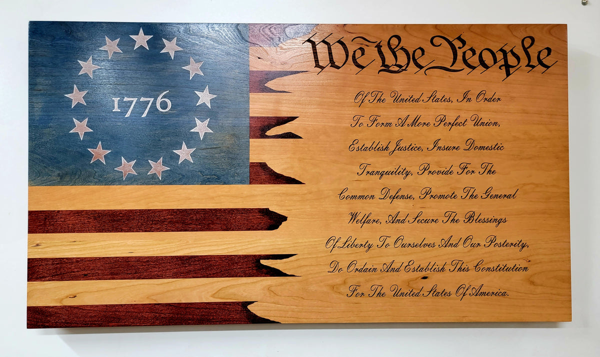 The Preamble To The United States Constitution With Flag Wall Art, Canvas  Prints, Framed Prints, Wall Peels