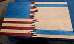 Hand Stained, Half and Half Custom Flag 19"×34"