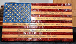 Hand Chiseled American Flag