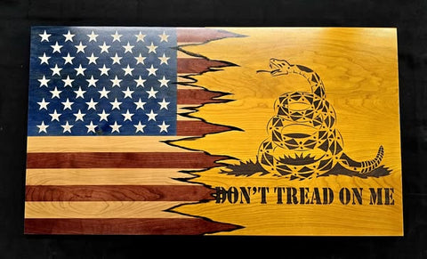 19"×34"×2" American Don't Tread on Me