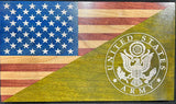 Army Handcrafted Wooden Desktop Flag – Made by U.S. Veterans