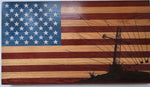 Custom Laser Engraved American Flag 19"x34"