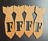 F-Bomb Magnet – Handcrafted Hardwood Bottle Opener Magnet – Made by U.S. Veterans