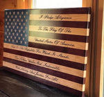 Pledge of Allegiance Engraved Flag