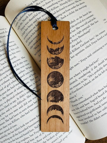 Nature Themed Hardwood Engraved Bookmark