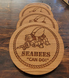 Seabee coasters (set of 4)