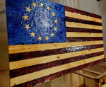 Hand Chiseled American Flag