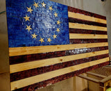 Hand Chiseled American Flag