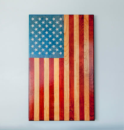 The Patriot Vertical Handcrafted Patriotic Wall Flag – Made by U.S. Veterans