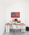 American Flag wall art in office