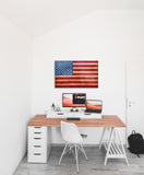 American Flag wall art in office