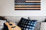 thin blue line flag in living room