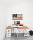 thin blue line flag in office